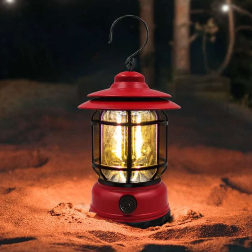 Rechargeable LED Camping Lantern Dimmable USB Portable Outdoor Light Retro Design for Tent Emergency Home Garden | Thomler
