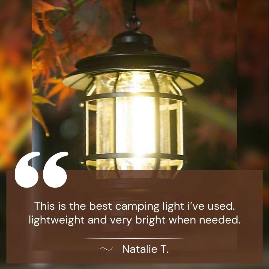Rechargeable LED Camping Lantern Dimmable USB Portable Outdoor Light Retro Design for Tent Emergency Home Garden | Thomler