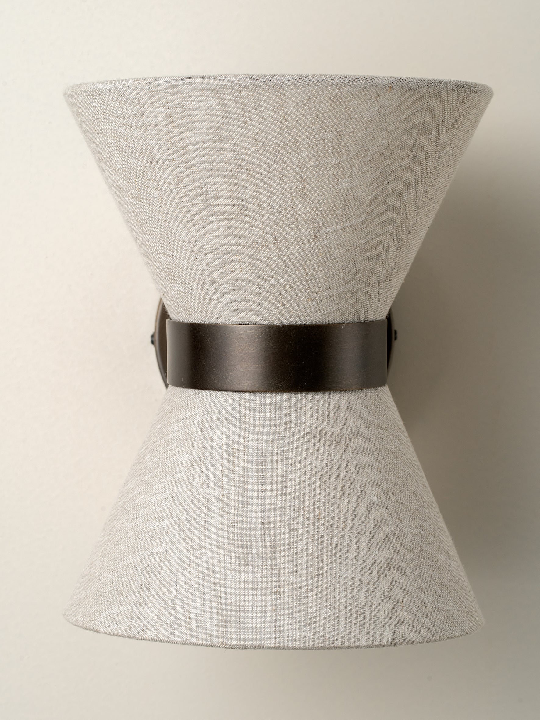 Wall Lamp Linen Bronze G9 24.0 cm Living Room Bedroom Up Down Ambient Lighting Sconce Fixture | Thomler