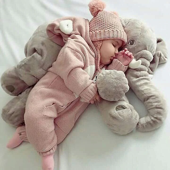Plush Elephant Nursery Pillow for Babies & Toddlers – Soft Cuddle Cushion for Nap Time, Play & Decor | Thomler
