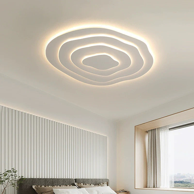 Ceiling Light Acrylic 16 in Modern Minimalist White Living Room Bedroom LED Fixture | Thomler