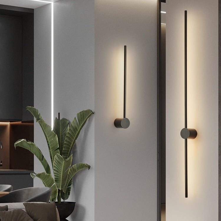 LED Wall Light Fixture Modern Minimalist Linear Sconce for Dining Room Bar Bedroom | Acrylic Iron Construction | Warm White Ambient | Thomler