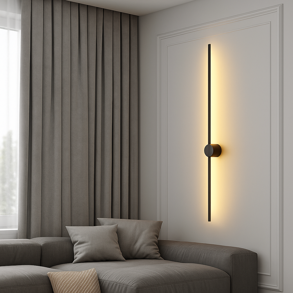 LED Wall Light Fixture Modern Minimalist Linear Sconce for Dining Room Bar Bedroom | Acrylic Iron Construction | Warm White Ambient | Thomler