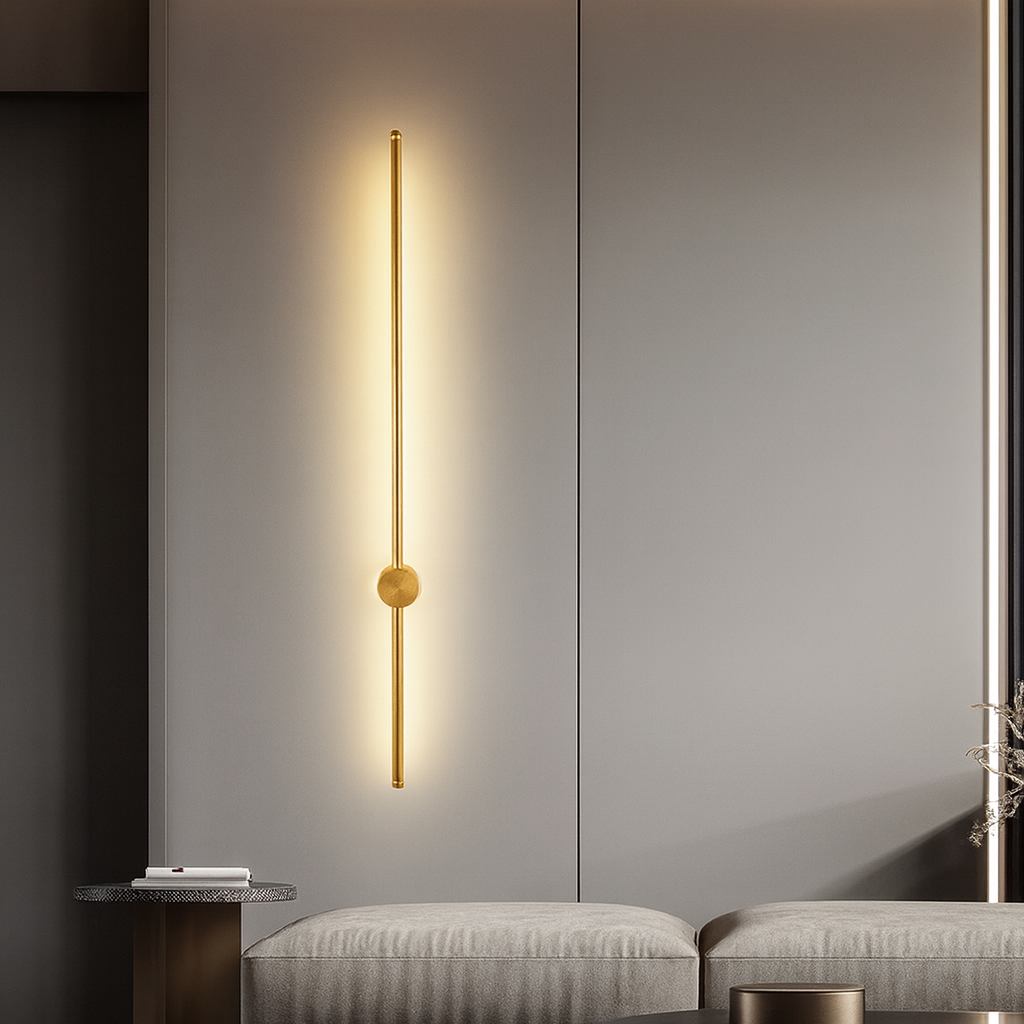 LED Wall Light Fixture Modern Minimalist Linear Sconce for Dining Room Bar Bedroom | Acrylic Iron Construction | Warm White Ambient | Thomler