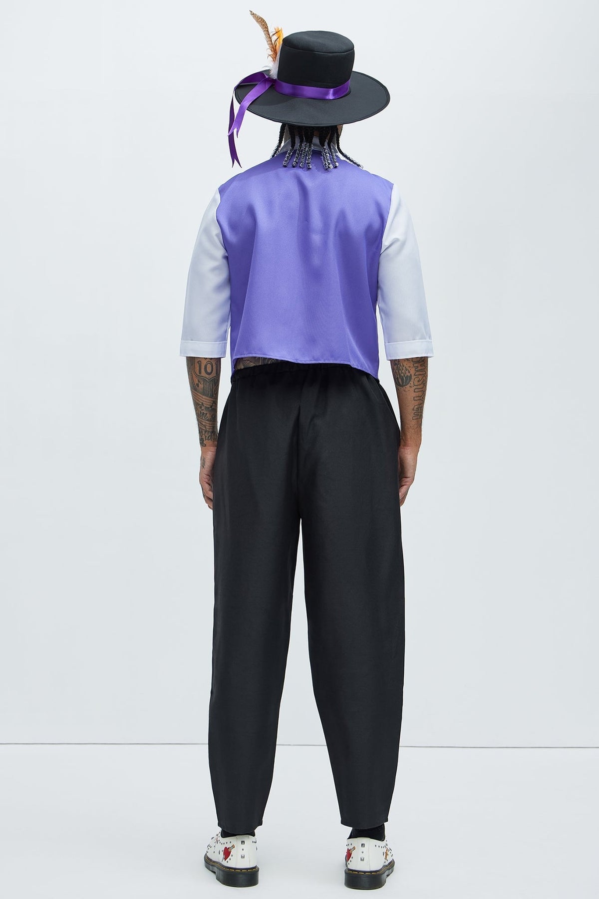 Men's Purple Velvet Cleric Costume with Top Hat – Full Halloween Outfit | Thomler