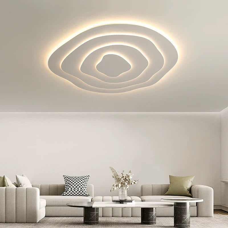 Ceiling Light Acrylic 16 in Modern Minimalist White Living Room Bedroom LED Fixture | Thomler