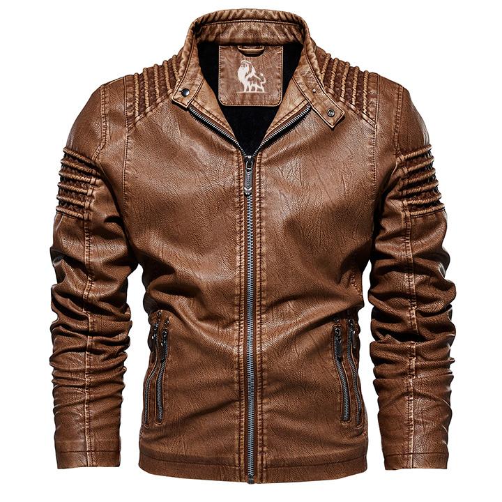 Men's Premium Vegan Leather Moto Jacket – Water-Resistant Faux Leather Coat with Scratch-Proof Finish for Everyday Wear & Rides | Thomler