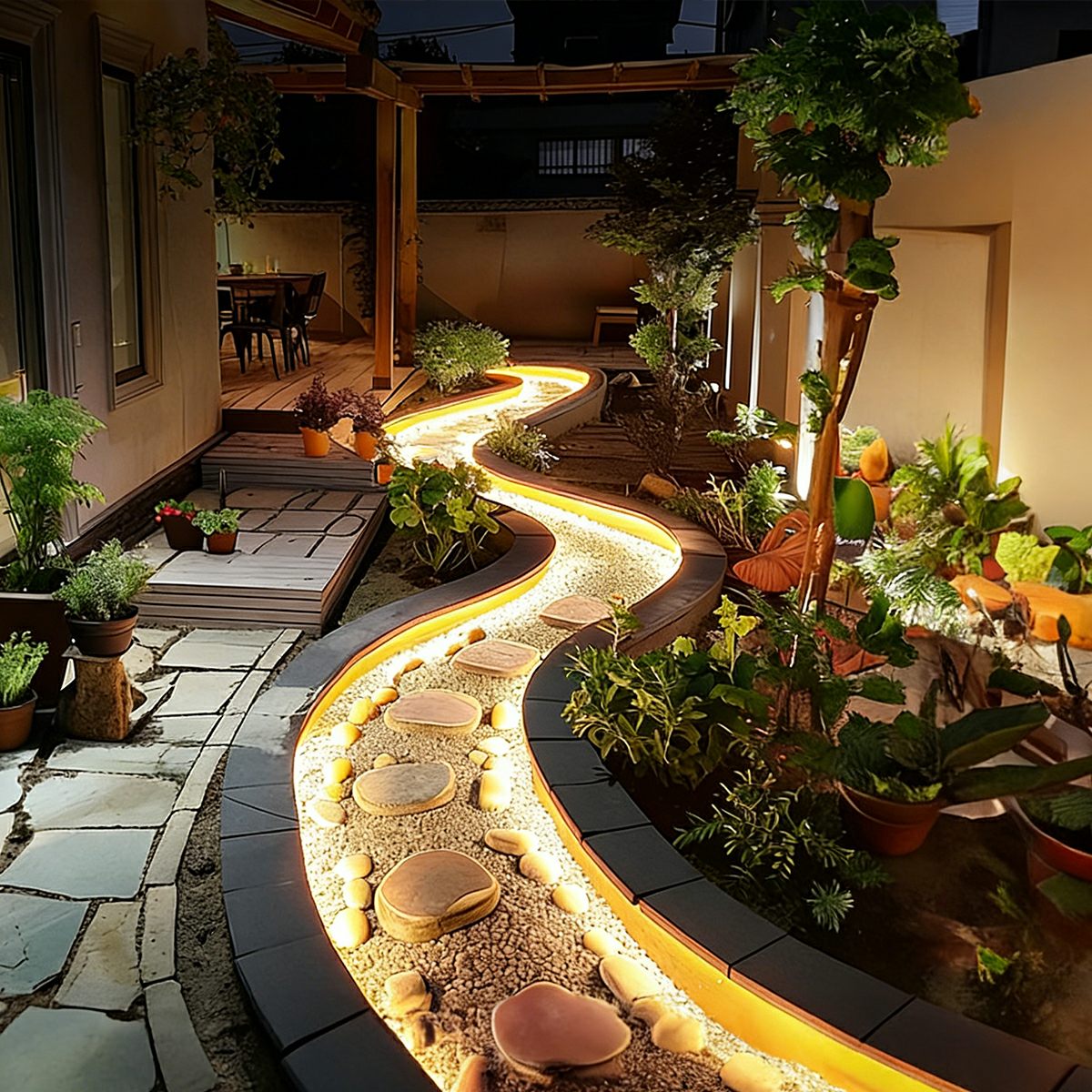 LED Light Strip Silicone 1.2 cm Waterproof Warm White Outdoor Stair Path Recessed Flexible Garden Pool Lighting 24V | Thomler