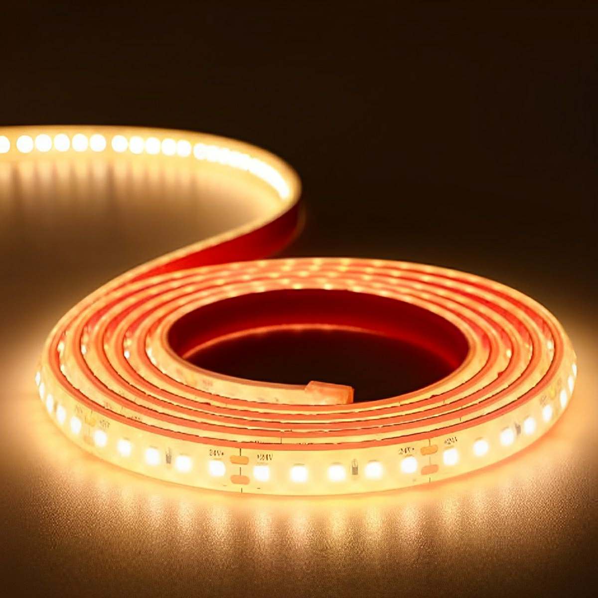 LED Light Strip Silicone 1.2 cm Waterproof Warm White Outdoor Stair Path Recessed Flexible Garden Pool Lighting 24V | Thomler