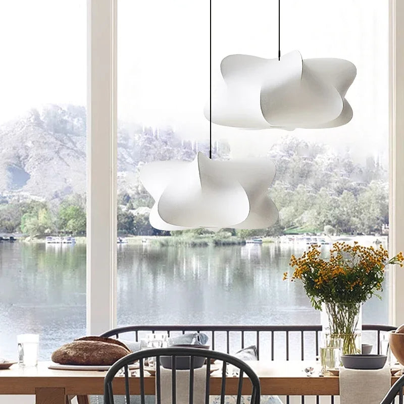 Pendant Light Silk Metal 30.0 cm Beige Soft Dining Room Living Room Hanging Lamp | Thomler