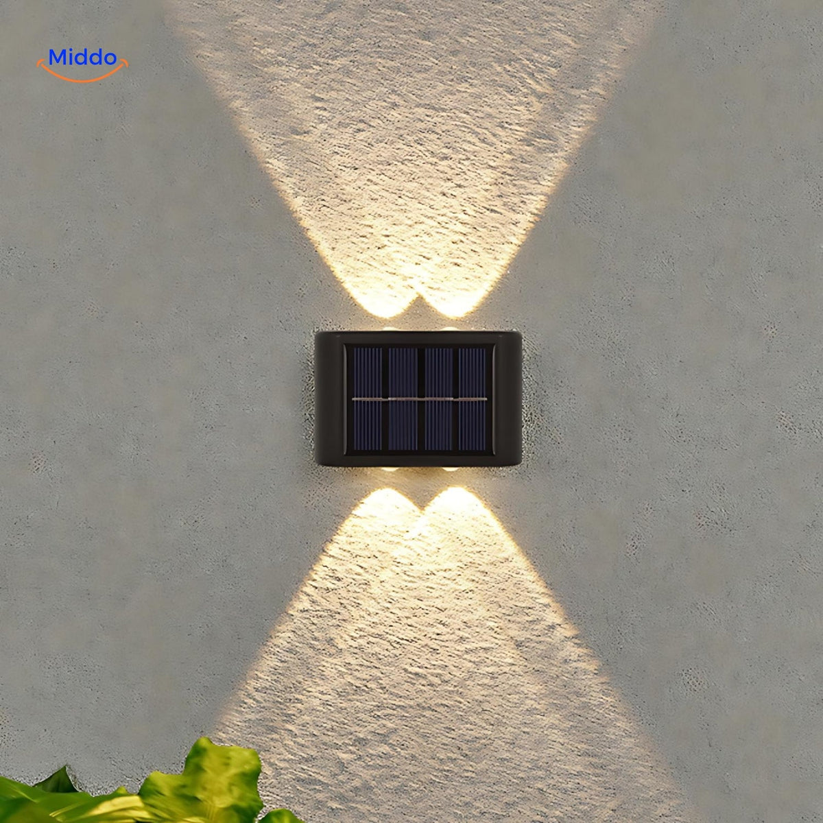 Dual-Head Solar LED Outdoor Wall Light – Weatherproof Sensor Fixture for Porch, Patio & Driveway | Thomler