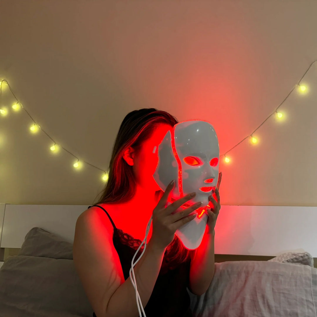 LED Light Therapy Face Mask for Anti-Aging, Acne & Skin Rejuvenation – Professional Multi-Color Photon Treatment System with Remote | Thomler
