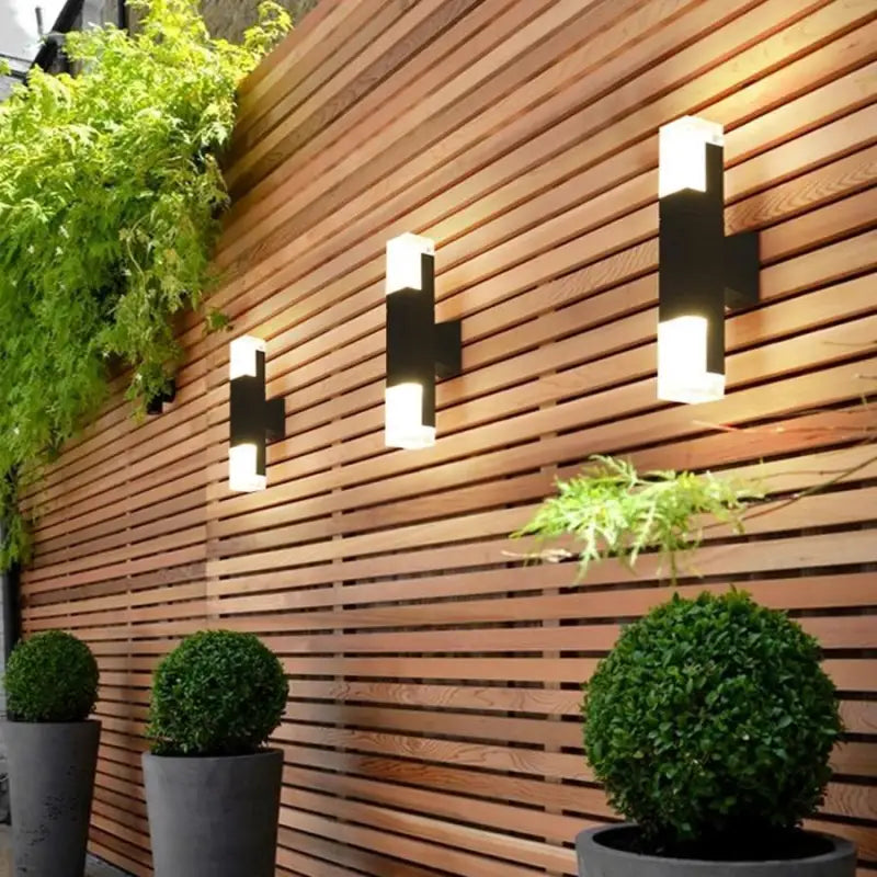 Wall Light Aluminium 27.0 cm Black Motion Sensor Patio Driveway Garden Outdoor LED Lamp IP65 Waterproof | Thomler