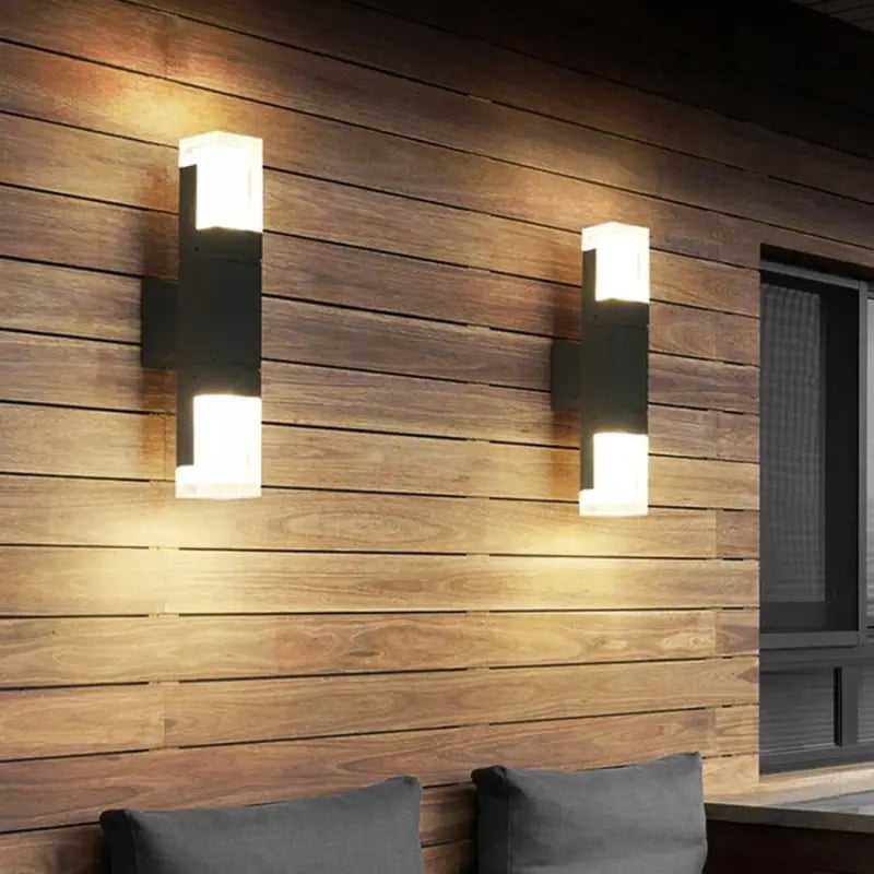 Wall Light Aluminium 27.0 cm Black Motion Sensor Patio Driveway Garden Outdoor LED Lamp IP65 Waterproof | Thomler