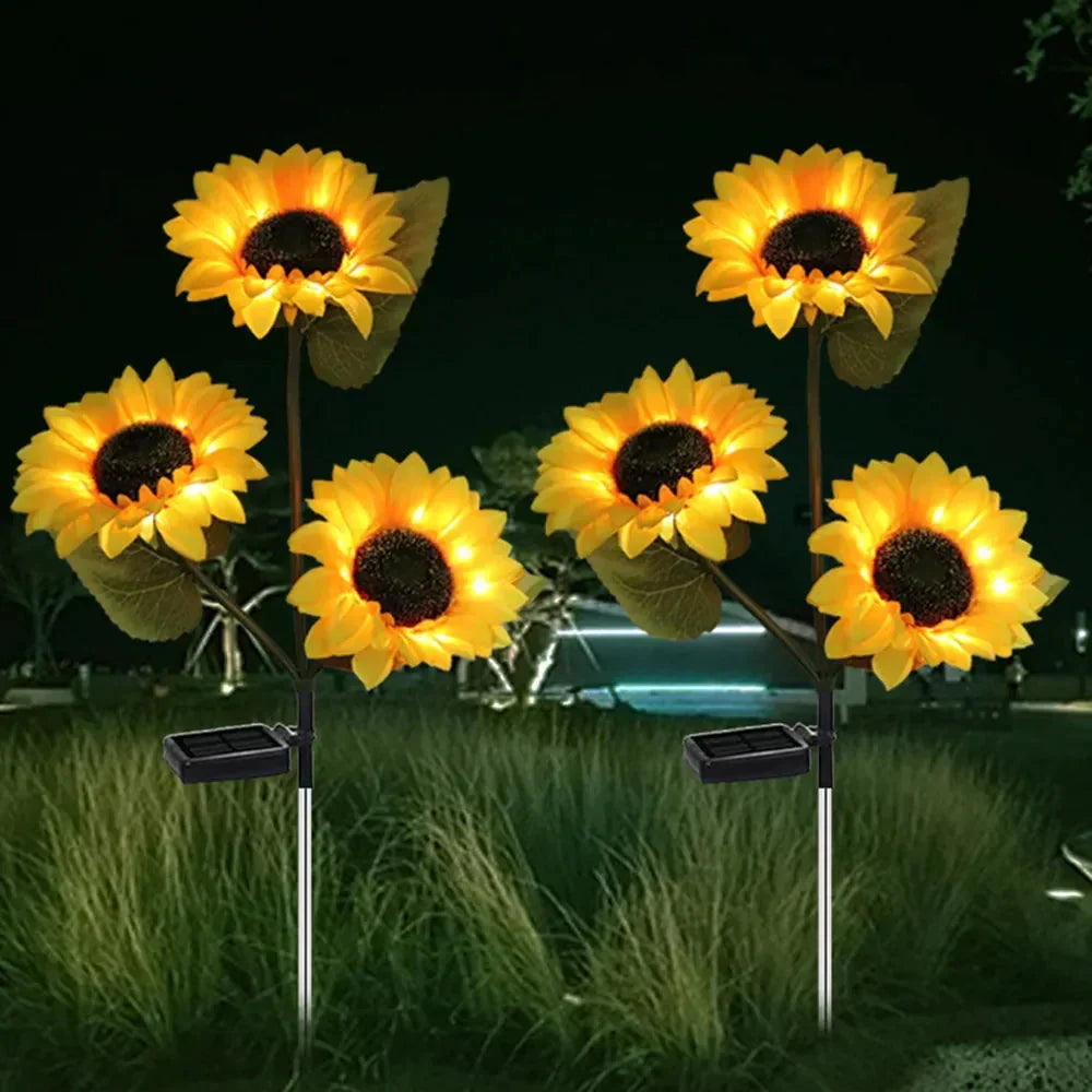 Solar-Powered Flower Stake Light for Garden Beds & Pathways – LED Accent Lamp with Auto Dusk Sensor | Thomler