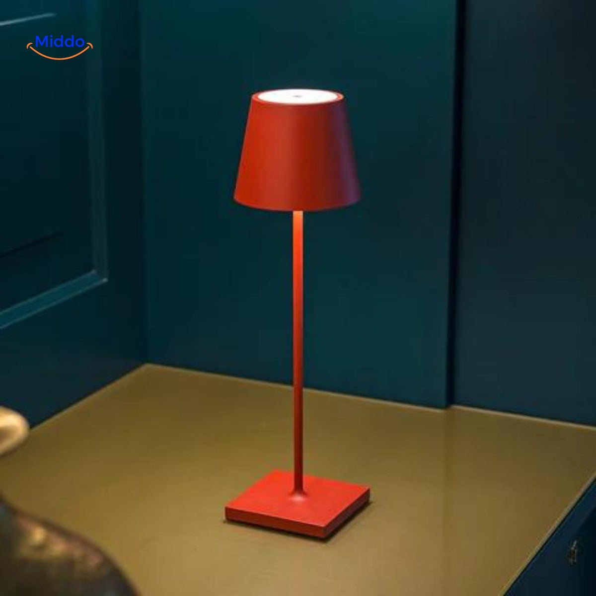 Rechargeable LED Table Lamp with Touch Dimmer, 24-Hour Runtime, USB-C Charging & IP54 Waterproof | Thomler