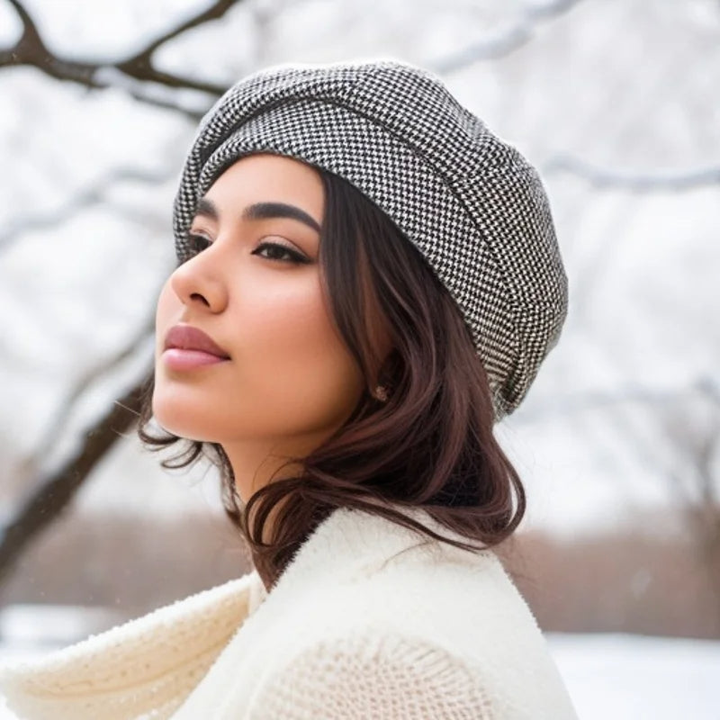 Wool Beret Hat for Women – Classic French Style Winter Cap with Soft Lining – Parisian Beret for Everyday Wear, Cold Weather | Thomler