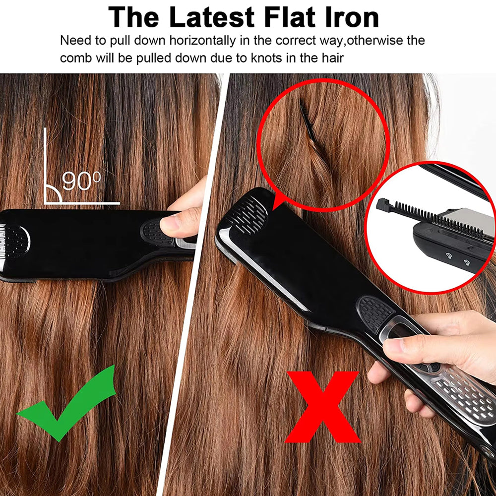 Ceramic Steam Hair Iron with Digital Display & Moisture Control for Silky Results | Thomler