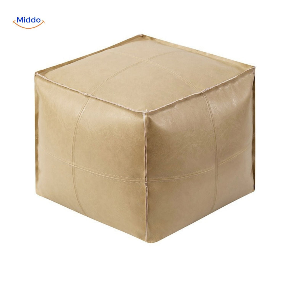 Faux Leather Floor Cushion Pouf – Refillable Japanese-Style Seat Pillow for Living Room, Patio & Bedroom | Thomler