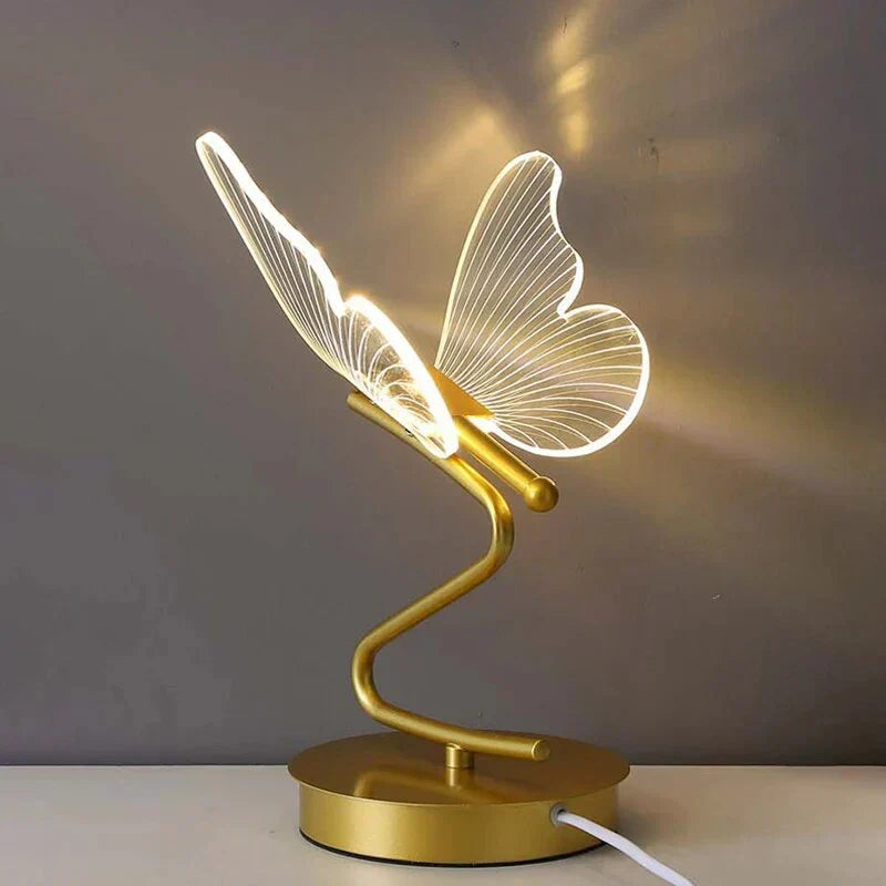 Decorative LED Desk Lamp with Butterfly Wing Design | Ambient Lighting for Home Office, Bedroom & Living Room | Modern Accent Lighting | Thomler