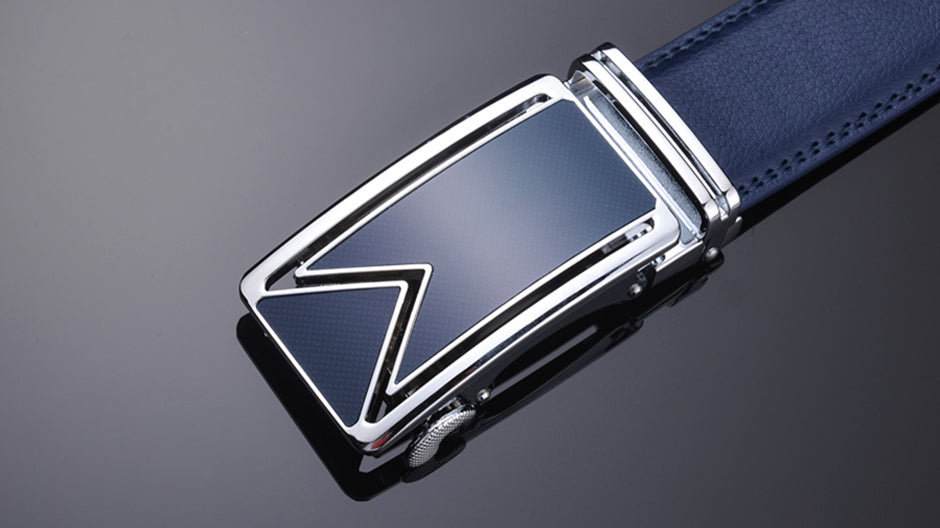 Genuine Cowhide Dress Belt for Men – Water-Resistant Full-Grain Leather with Scratch-Proof Finish, Classic Navy Waist Strap for Business & | Thomler