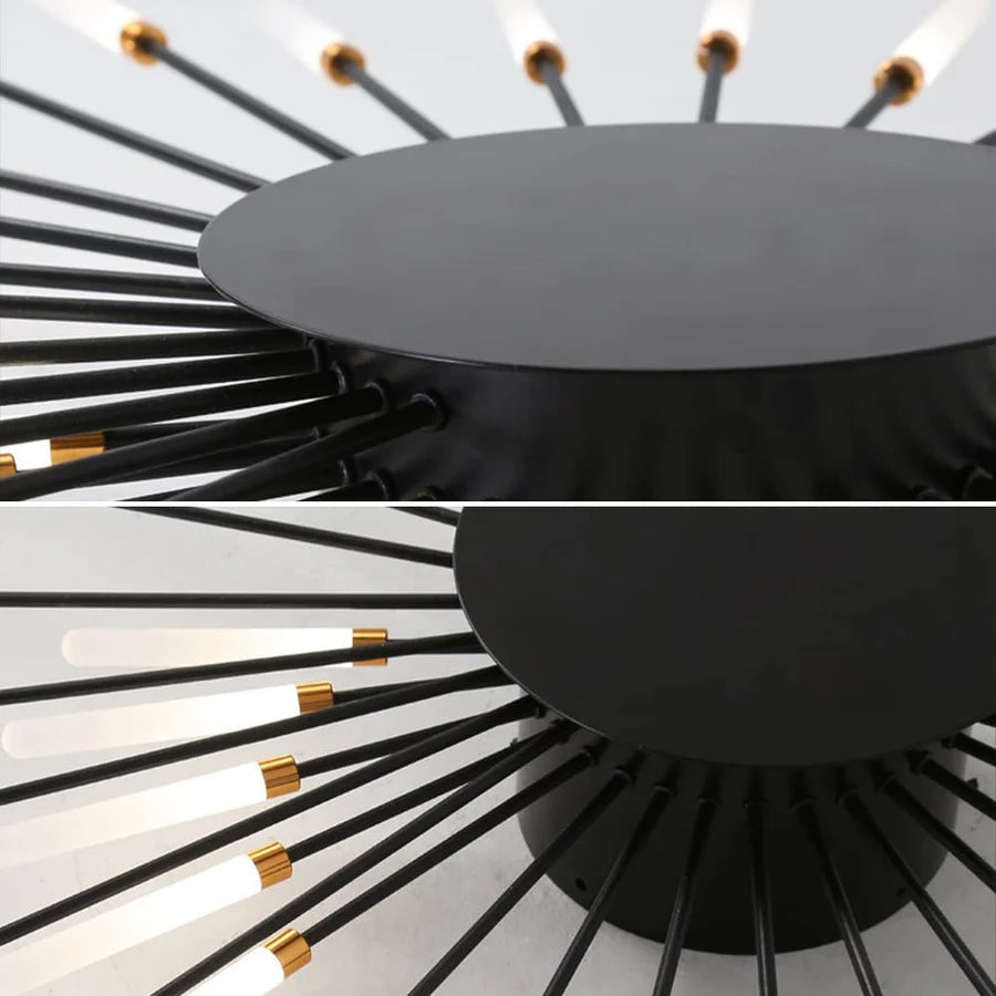 Modern Starburst LED Flush Mount Ceiling Light – Metal & Acrylic Design for Living Room, Bedroom, Dining Room | Thomler