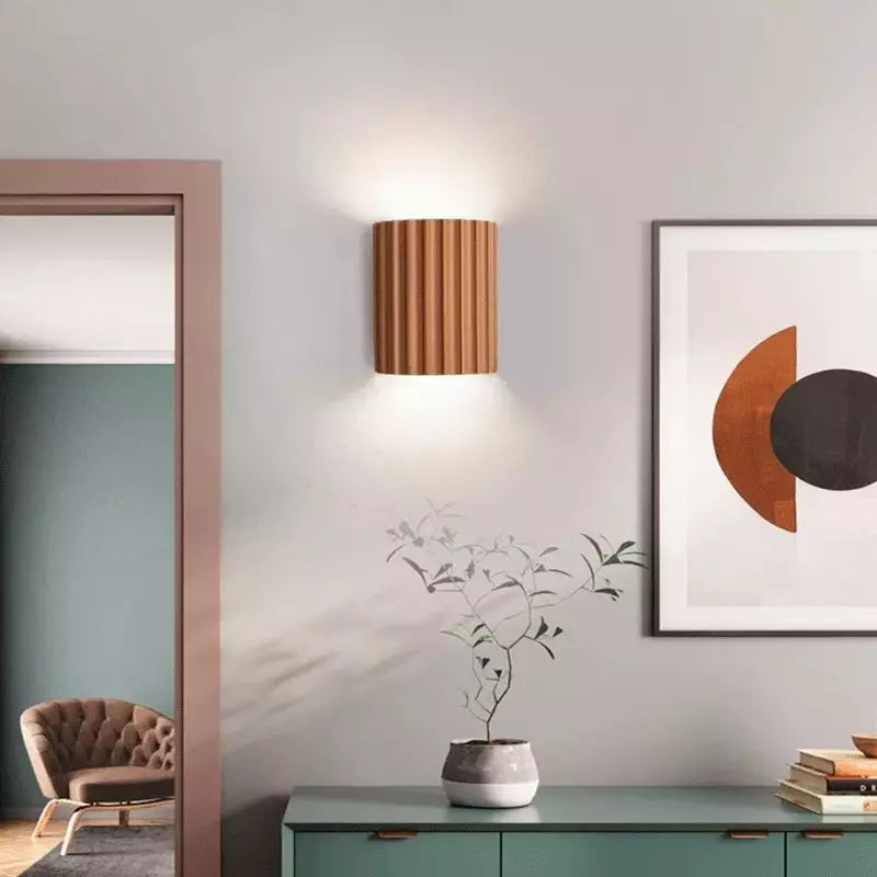 Round LED Wall Sconce Light for Bedroom, Living Room & Hallway – Modern Minimalist Accent Lighting Fixture in 4 Colors | Thomler