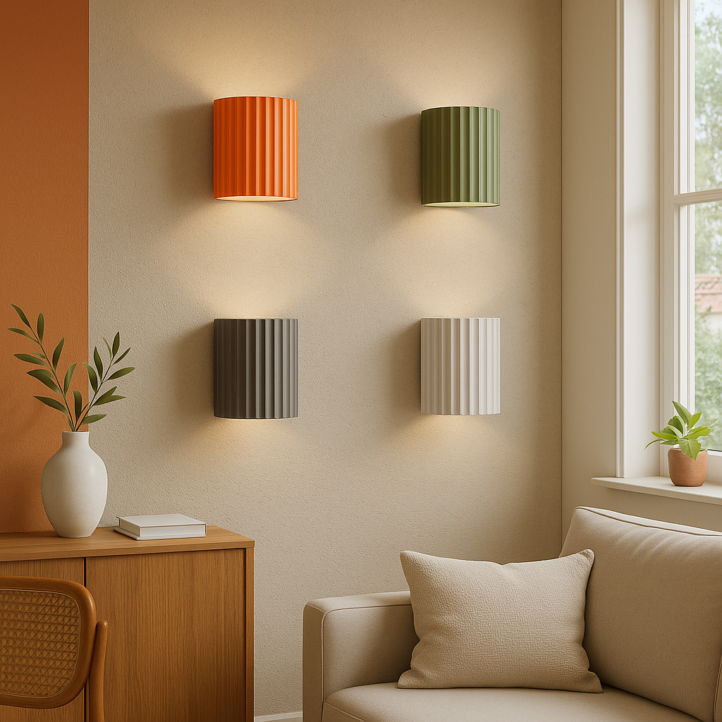 Round LED Wall Sconce Light for Bedroom, Living Room & Hallway – Modern Minimalist Accent Lighting Fixture in 4 Colors | Thomler