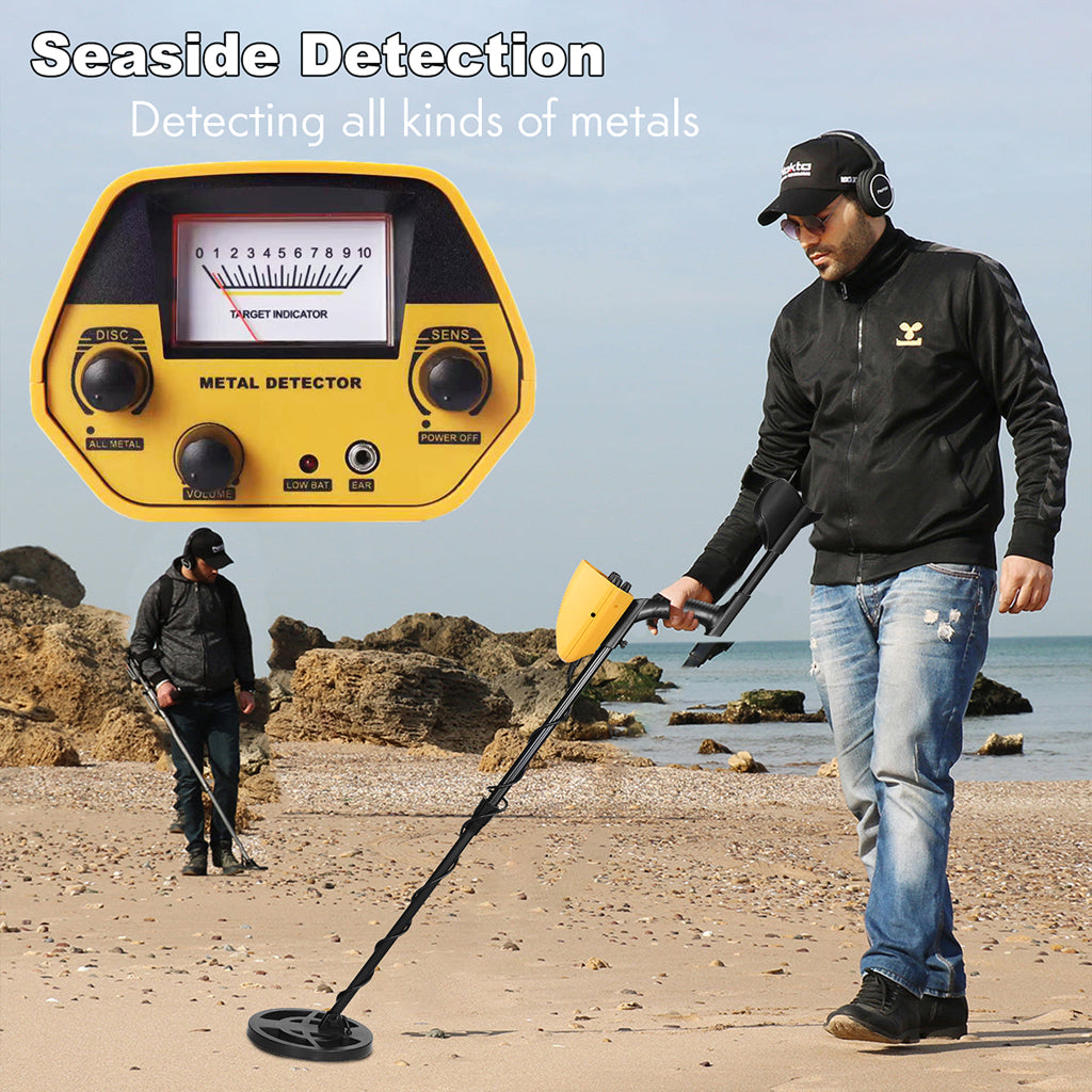 Handheld Treasure Finder with Waterproof Coil & Adjustable Shaft for Gold Silver Coins Jewelry Beach Hunting | Thomler