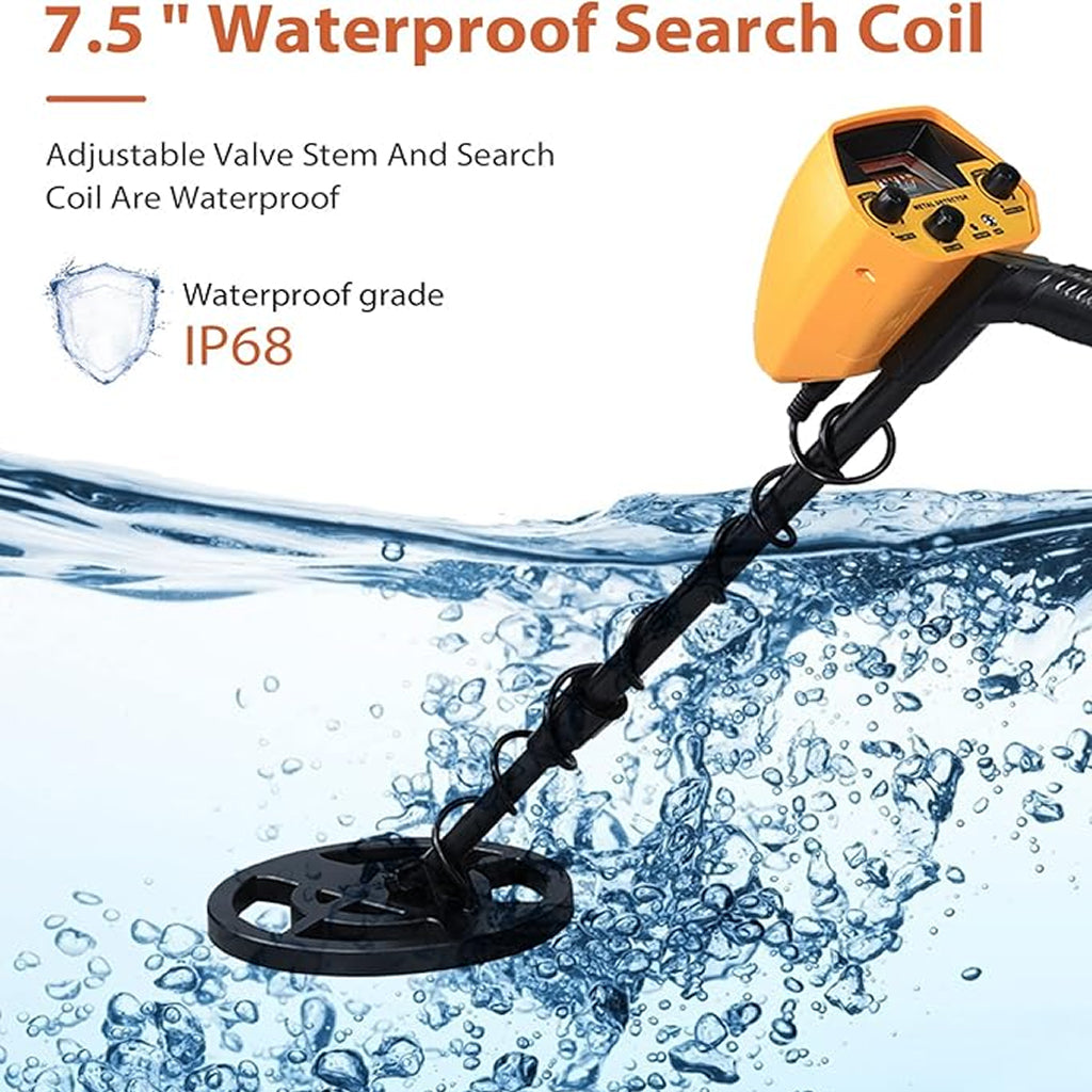 Handheld Treasure Finder with Waterproof Coil & Adjustable Shaft for Gold Silver Coins Jewelry Beach Hunting | Thomler