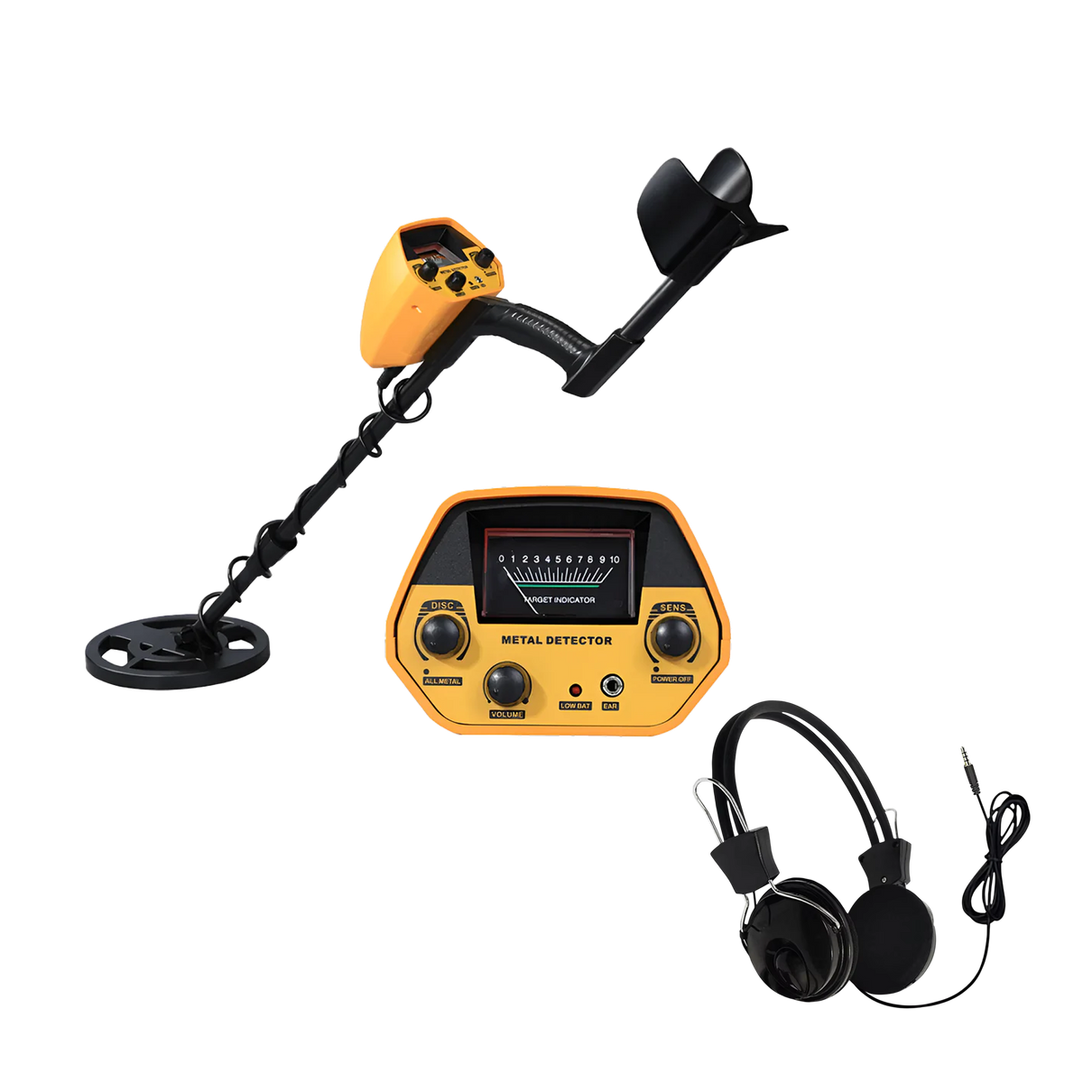 Handheld Treasure Finder with Waterproof Coil & Adjustable Shaft for Gold Silver Coins Jewelry Beach Hunting | Thomler