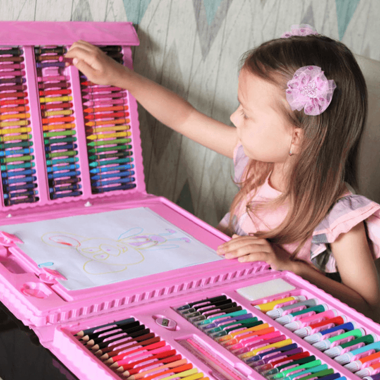 208-Piece Kids Art Supply Set with Crayons Markers Colored Pencils for Drawing Coloring Creative Play Boys Girls | Thomler