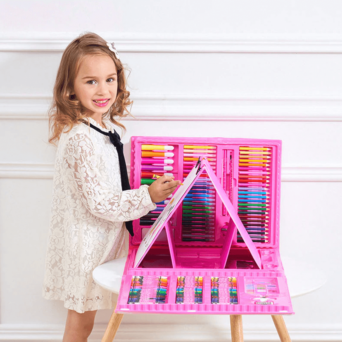 208-Piece Kids Art Supply Set with Crayons Markers Colored Pencils for Drawing Coloring Creative Play Boys Girls | Thomler
