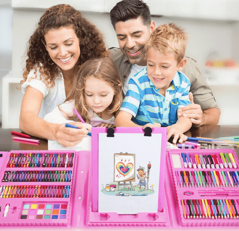 208-Piece Kids Art Supply Set with Crayons Markers Colored Pencils for Drawing Coloring Creative Play Boys Girls | Thomler