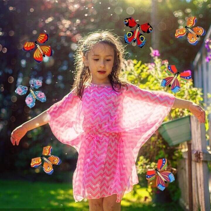 Wind-Up Flying Butterfly Surprise for Greeting Cards & Books | Novelty Gift Toy for Weddings Parties Birthdays | Thomler