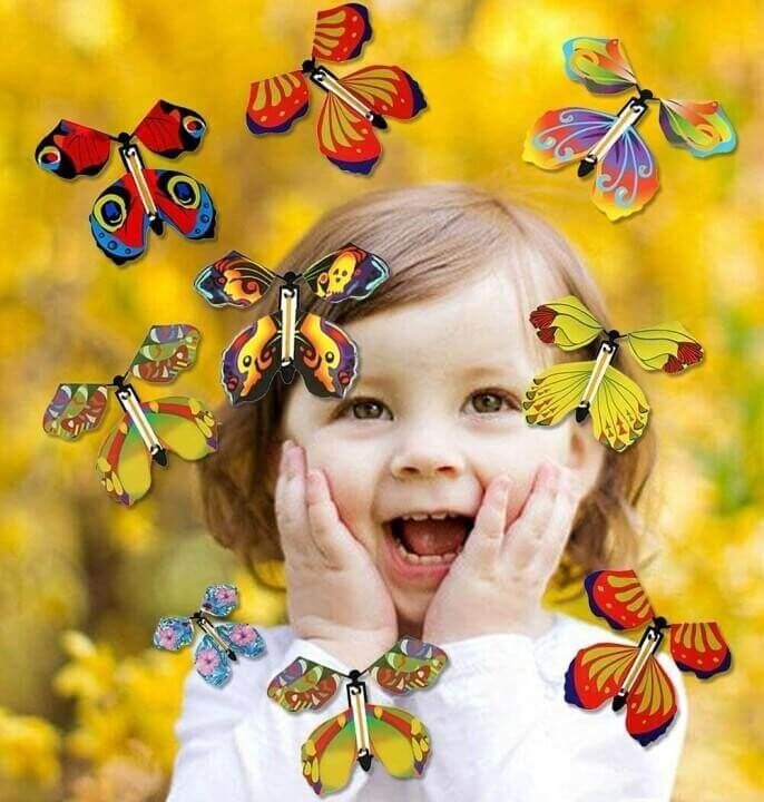 Wind-Up Flying Butterfly Surprise for Greeting Cards & Books | Novelty Gift Toy for Weddings Parties Birthdays | Thomler