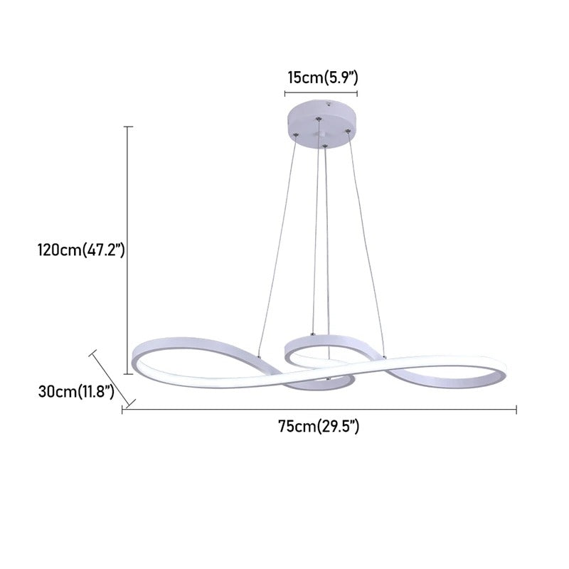 Pendant Light Aluminum LED Ring 75.0 cm Adjustable Dining Room Living Area Modern Dimmable Hanging Lamp Remote Control | Thomler