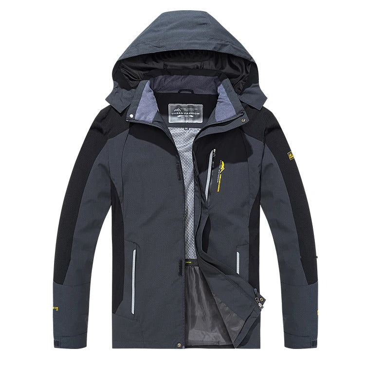 Men's Waterproof Windproof Hiking Jacket with Hood for Outdoor Adventures, Camping, Trekking & Running | Thomler