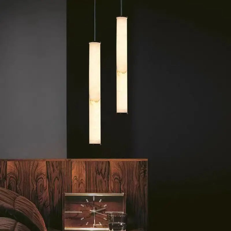 Natural Stone Column LED Hanging Lamp for Kitchen Island & Dining Room | Thomler