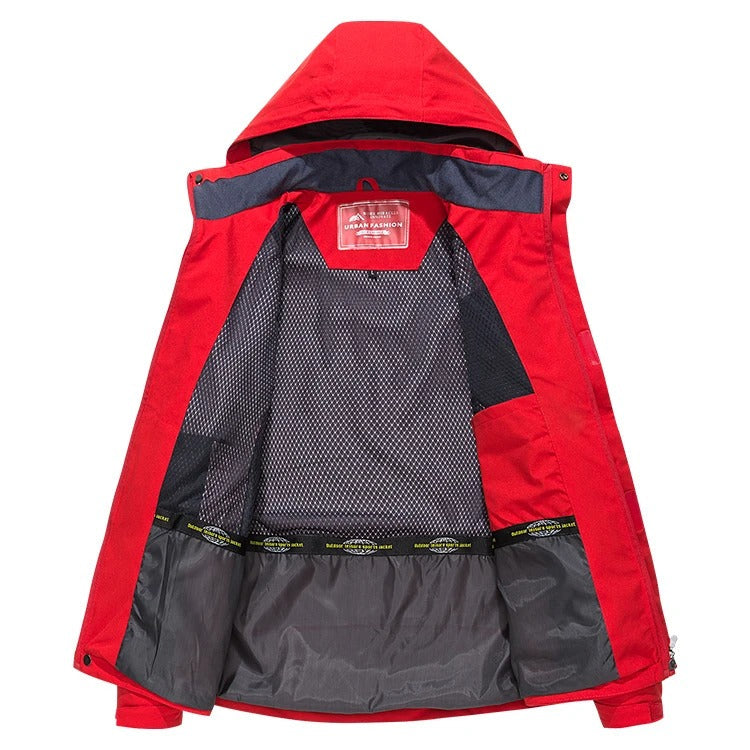Men's Waterproof Windproof Hiking Jacket with Hood for Outdoor Adventures, Camping, Trekking & Running | Thomler