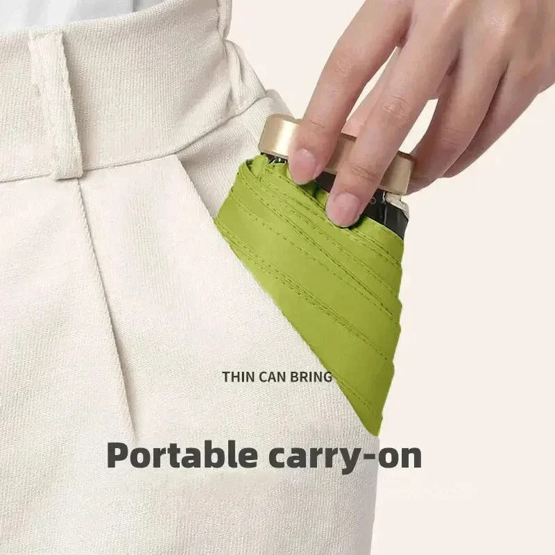 Ultra-Compact Folding Umbrella – Waterproof Rain & Sun Protection for Travel | Thomler