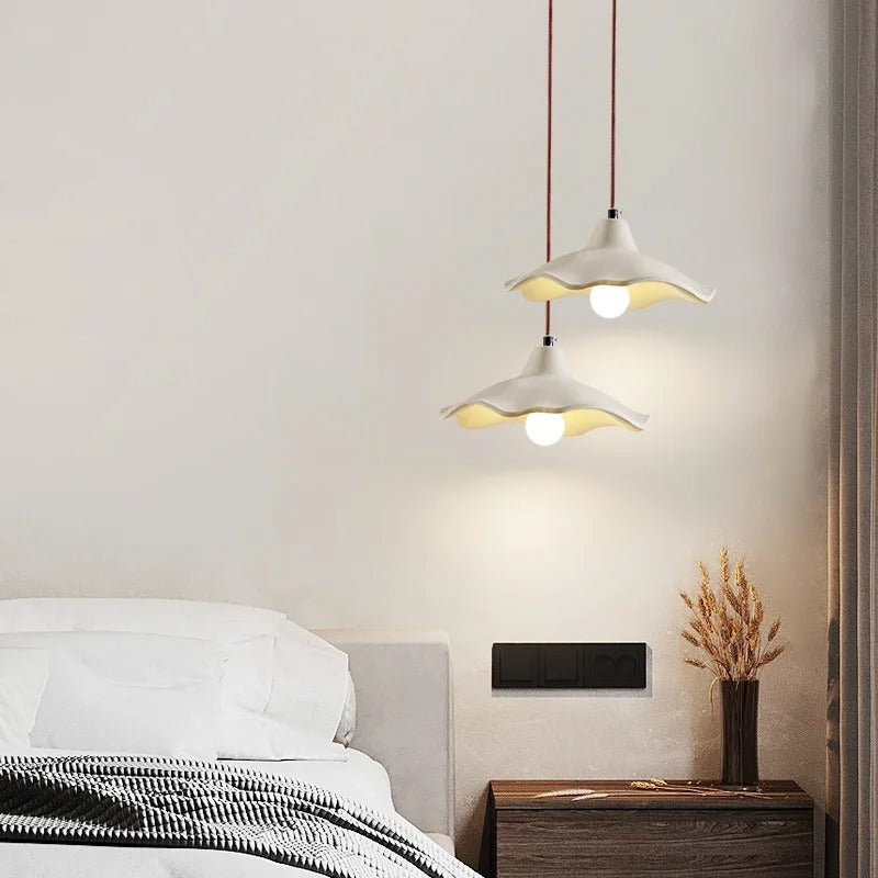 Concrete Drop Pendant with Fluted Bell Shade for Kitchen Island & Dining Room – LED Included | Thomler