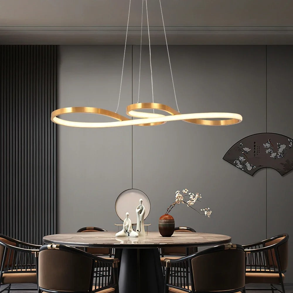 Pendant Light Aluminum LED Ring 75.0 cm Adjustable Dining Room Living Area Modern Dimmable Hanging Lamp Remote Control | Thomler
