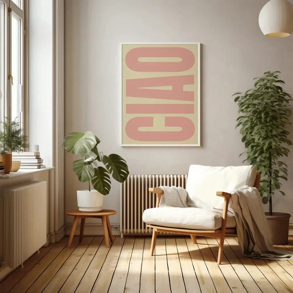 Modern Typography Canvas Print – Minimalist Italian Phrase Wall Art for Living Room & Bedroom | Thomler