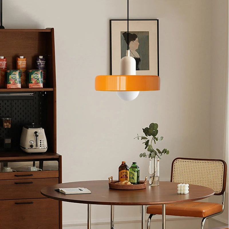 Two-Tone Glass Drop Ceiling Light Fixture for Kitchen Island Dining Room Modern Hanging Lamp | Thomler