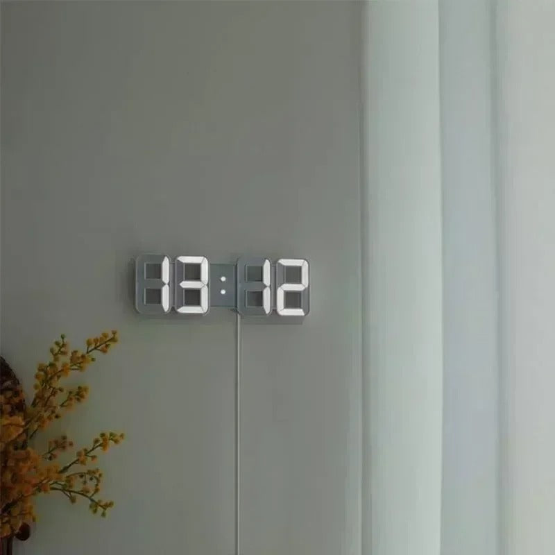 Modern 3D LED Digital Clock – Wall or Desk Display with Auto Brightness | Thomler