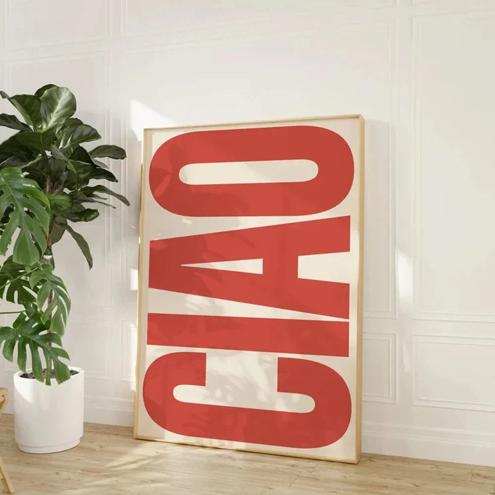 Modern Typography Canvas Print – Minimalist Italian Phrase Wall Art for Living Room & Bedroom | Thomler
