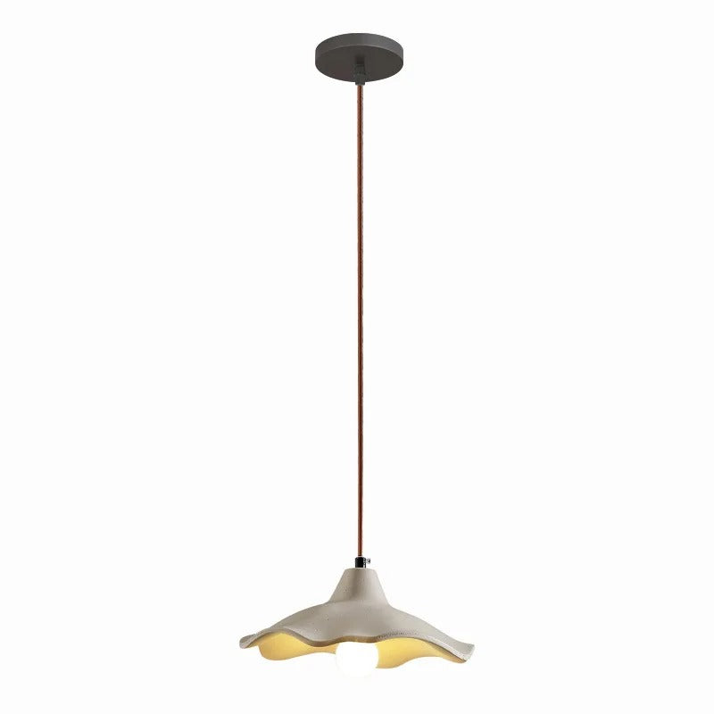 Concrete Drop Pendant with Fluted Bell Shade for Kitchen Island & Dining Room – LED Included | Thomler