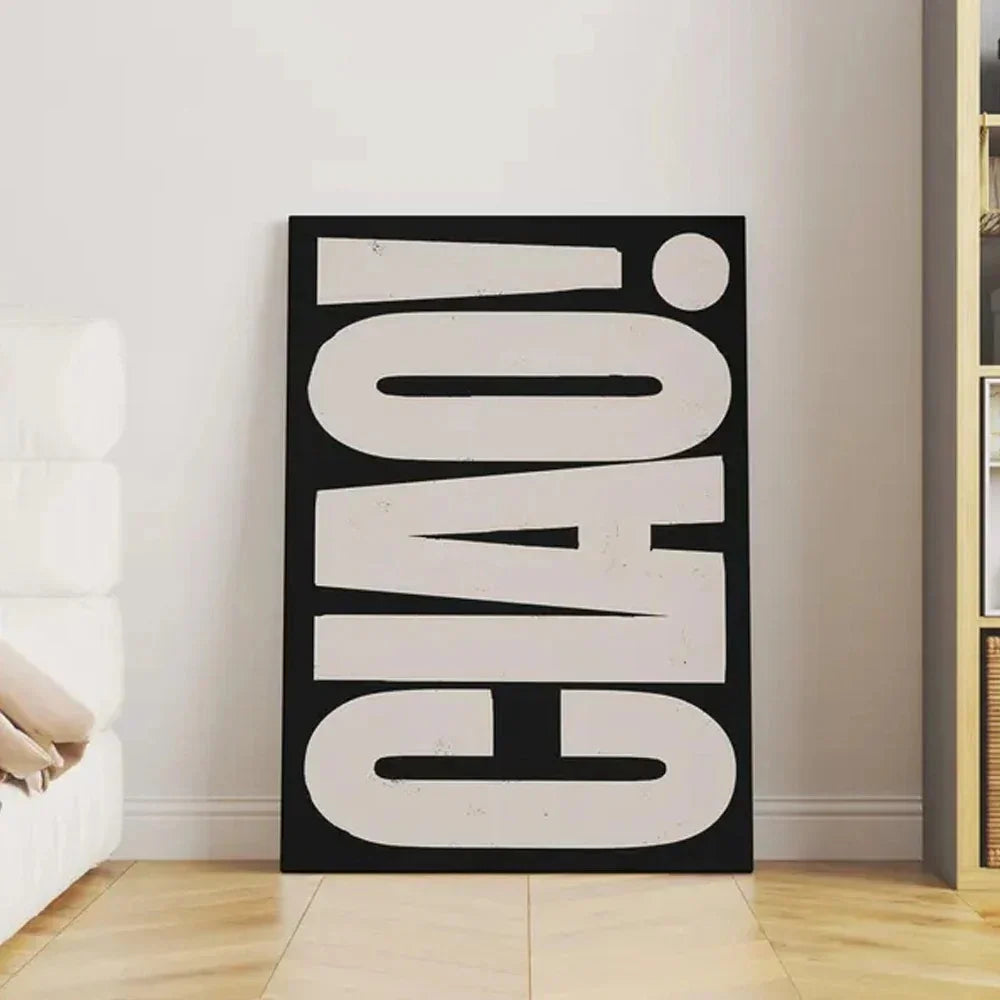 Modern Typography Canvas Print – Minimalist Italian Phrase Wall Art for Living Room & Bedroom | Thomler