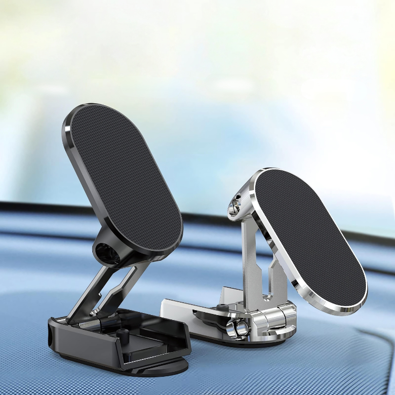 Magnetic Car Phone Mount with 360° Rotation & One-Hand Use for Dashboard or Windshield | Thomler